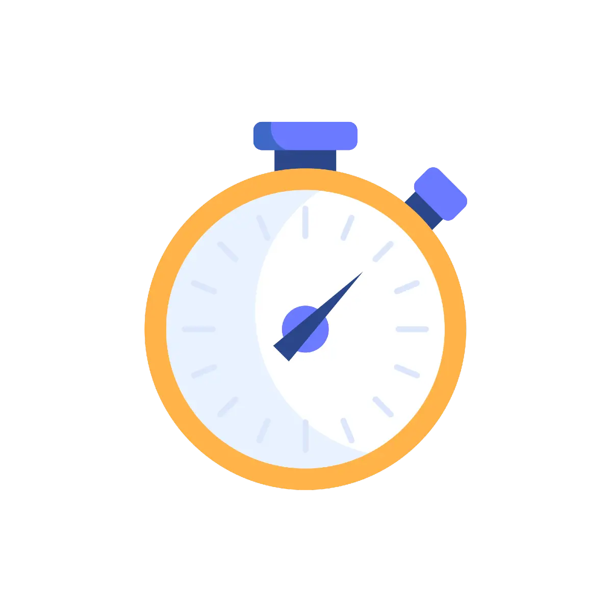 Icon of a clock representing fast response time