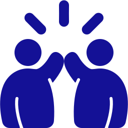 an Icon of two people giving each other a high-five