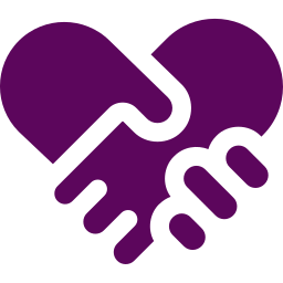 an Icon of one hand holding another hand